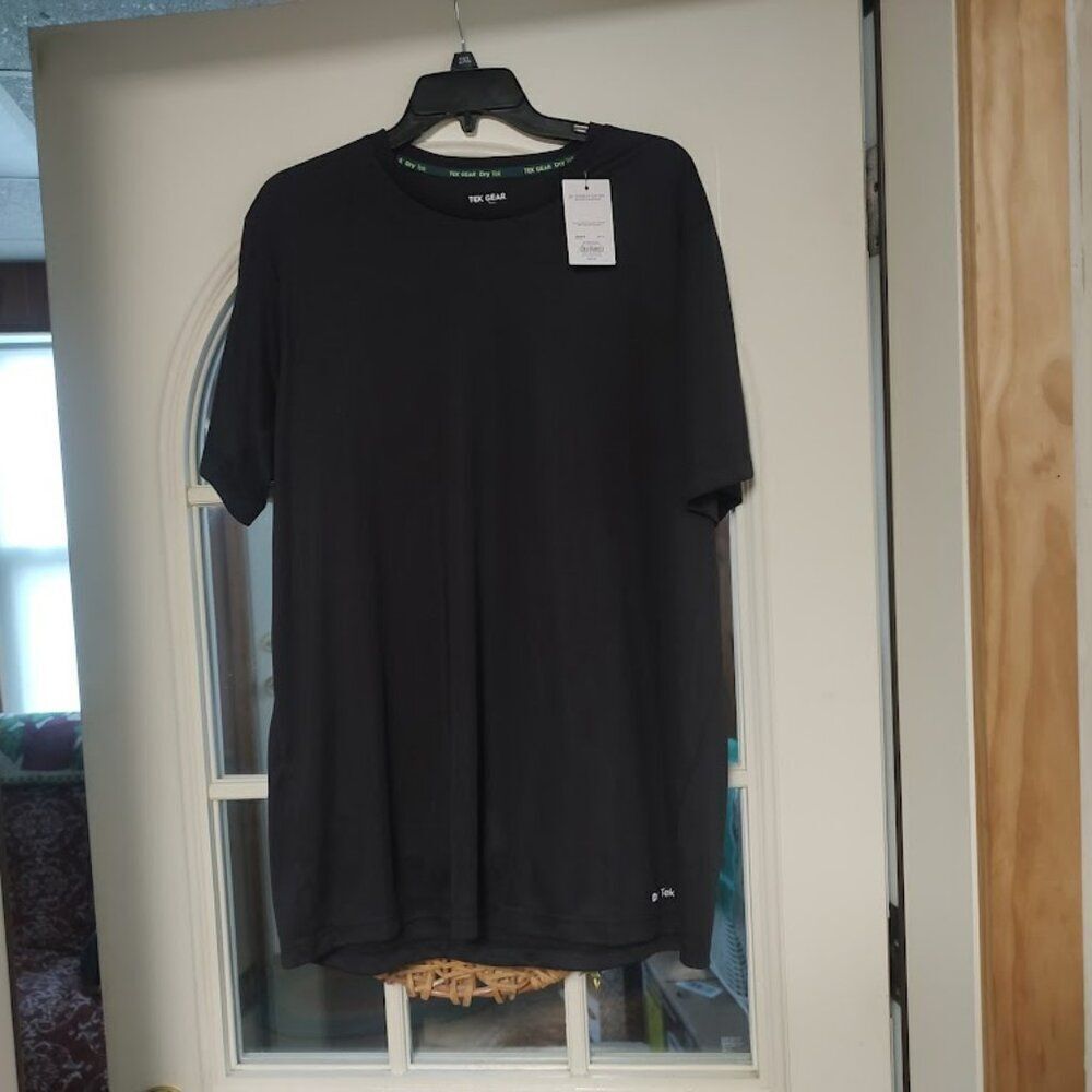 New Tek Gear Dry Tek Black Active Shirt Size Men's XL